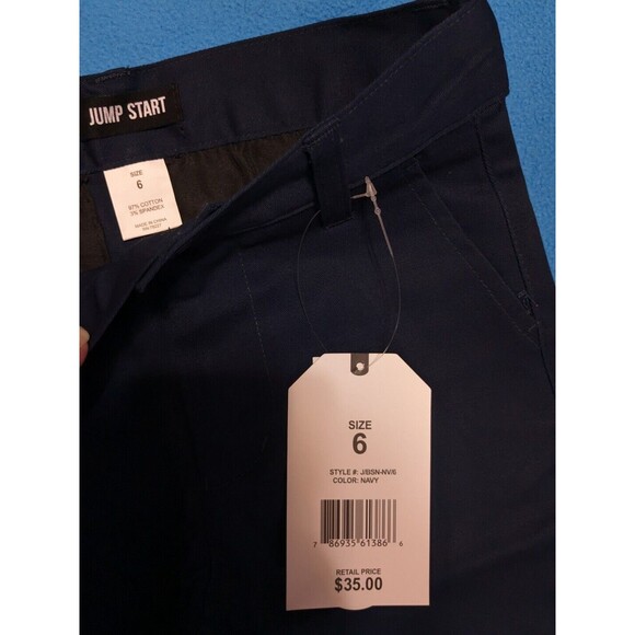 Jump Start Boy's School Uniform Shorts Navy Size 6 - Picture 4 of 5